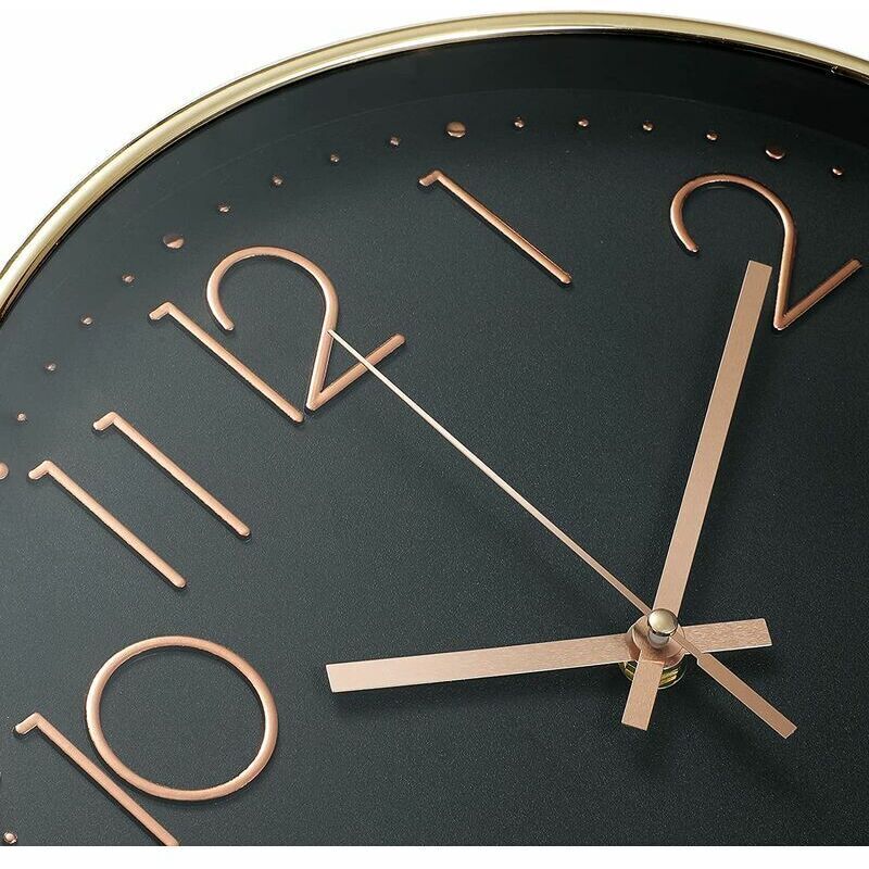12 Inch Silent Non Ticking Wall Clock Modern Battery Operated Wall Clock Easy To Read Decor For Kitchen, V1188-MS-227-2122