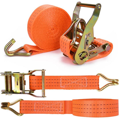 2 Pieces Ratchet Strap With Hooks, Length 6 M, Width 3.8 Mm, Ratchet Tie Down Strap, Tensioning Straps, V1188-MS-227-2134