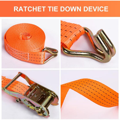 2 Pieces Ratchet Strap With Hooks, Length 6 M, Width 3.8 Mm, Ratchet Tie Down Strap, Tensioning Straps, V1188-MS-227-2134