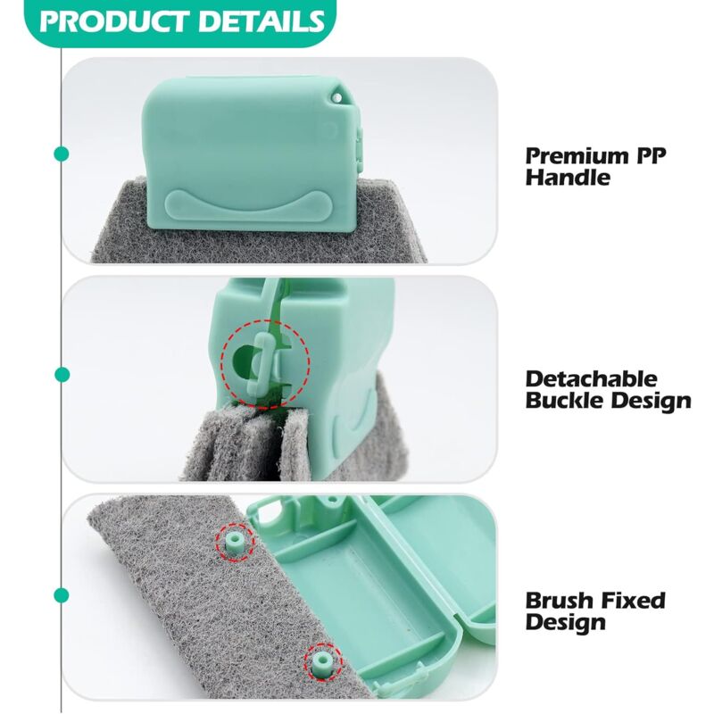 3 Pack Window Groove Cleaning Brush, Window And Door Cleaning Brush, Quick Handheld Cleaning Tools For All V1188-MS-227-2135