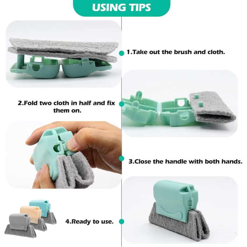3 Pack Window Groove Cleaning Brush, Window And Door Cleaning Brush, Quick Handheld Cleaning Tools For All V1188-MS-227-2135