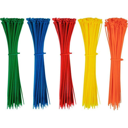 500 Pieces Colorful Plastic Cable Ties 200Mm X 2.8Mm Self-Locking Nylon Electrical Cable Ties For Gardening V1188-MS-227-2142