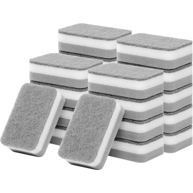 24 Pack Kitchen Cleaning Sponges Bulk, Non-Scratch Dish Sponges For Bathroom, Dishwashing, And Dishes - Gray V1188-MS-227-2145
