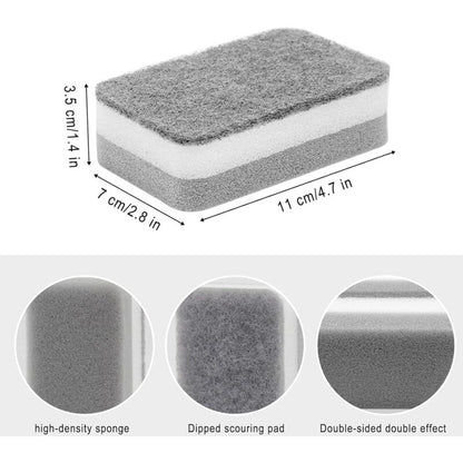 24 Pack Kitchen Cleaning Sponges Bulk, Non-Scratch Dish Sponges For Bathroom, Dishwashing, And Dishes - Gray V1188-MS-227-2145