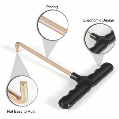 Trampoline Spring Pull Tool T-Hook, Trampoline Tools Metal Tent Stake Puller For T-Hook, Hand Tool T-Hook V1188-MS-227-2146