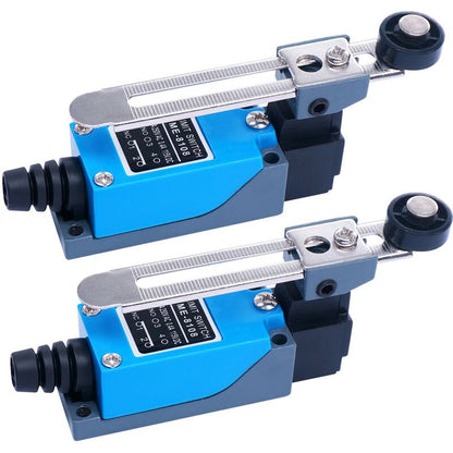 2 pcs Me-8108 Momentary Limit Switch, Adjustable ROtary Lever Switch Nc-No For Machinery And Other Electronic V1188-MS-227-2148
