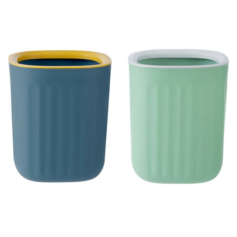 2 pcs 15X12.5Cm Small Desktop Trash Can Mini Trash Can Office Mini Trash Can Kitchen Small Trash Can For Home V1188-MS-227-2152