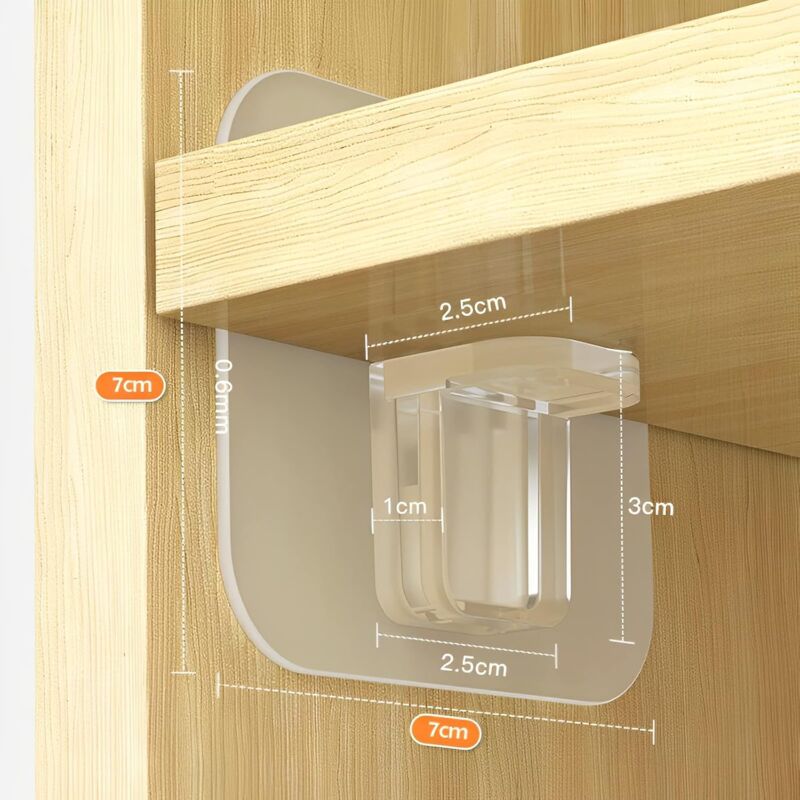 20 pcs Punch-Free Adhesive Wall Brackets - Fixed Wall Mount - Triangle Support Boards V1188-MS-227-2153