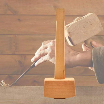 Beech Wood Mallet Hammer With Comfortable Grip Angled Striking Surface Woodworking Hammer For Carpentry Diy V1188-MS-227-2154