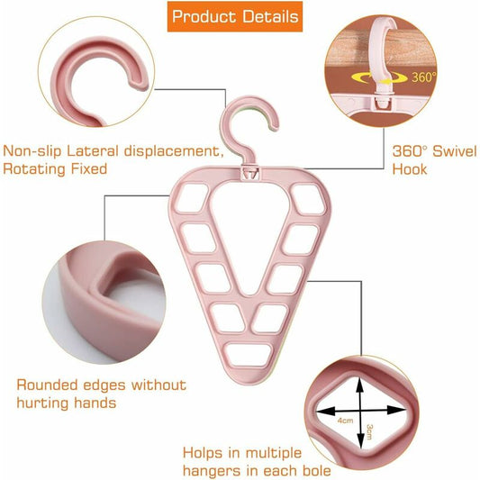 Magic Hanger Organizer, Space Saving Multi-Function Coat Rack Hangers, 9 Hole Triangle Multifunctional V1188-MS-227-2155