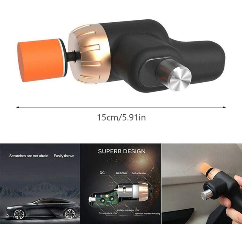 Car Polishing Machine 60W Mini Electric Car Scratch Removal Machine Car Polisher Sander Buffer Variable Speed V1188-MS-227-2156