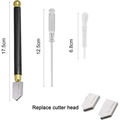 Professional Glass Cutter, Glass Cutting Tool, Pencil Style, Cut Glass 2-20Mm Thickness For Cutting V1188-MS-227-2157