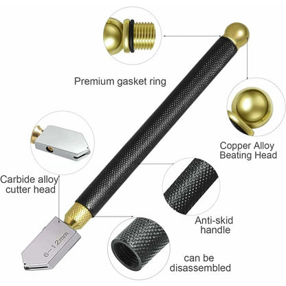 Professional Glass Cutter, Glass Cutting Tool, Pencil Style, Cut Glass 2-20Mm Thickness For Cutting V1188-MS-227-2157