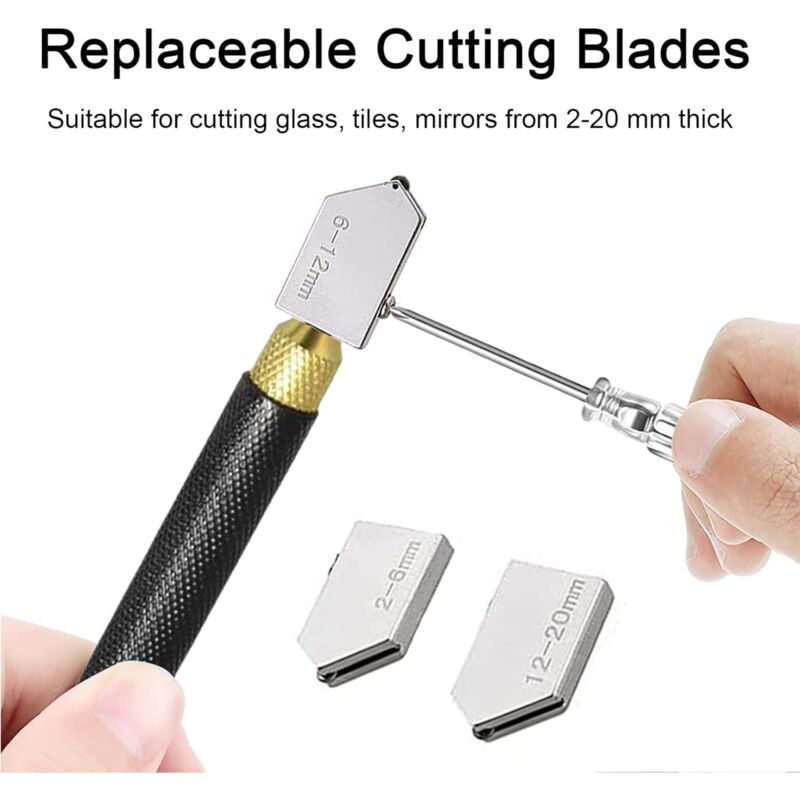 Professional Glass Cutter, Glass Cutting Tool, Pencil Style, Cut Glass 2-20Mm Thickness For Cutting V1188-MS-227-2157