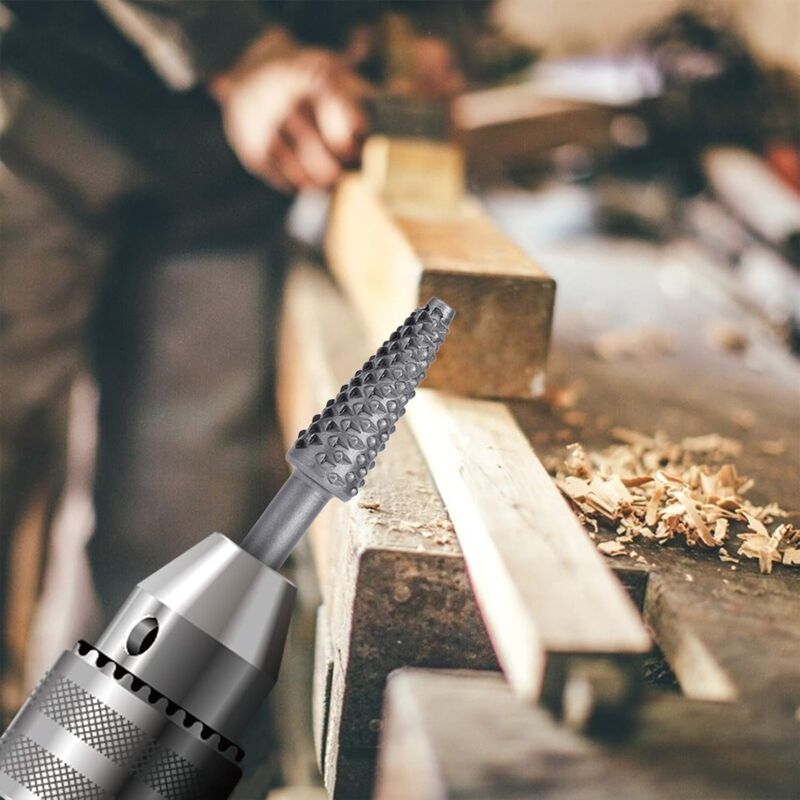 ROtary Burr Set Power Tools Wood Grinding Solid Steel Rasp Carbide Wood Carving Tool For Drill Bits For V1188-MS-227-2160