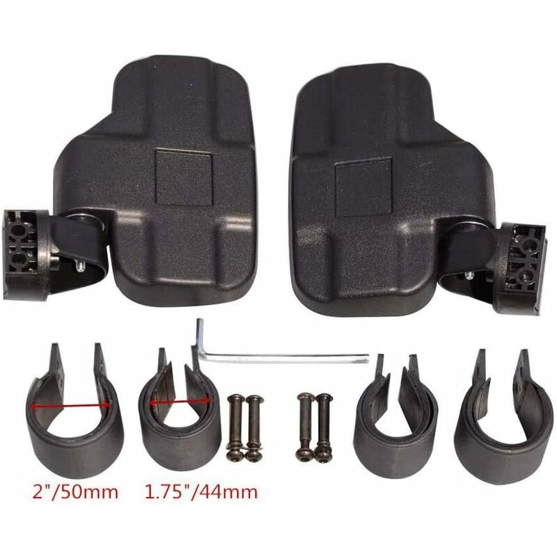 Motorcycle Rearview Mirror Knobs 50Mm 44Mm Universal With Bracket 2 pcs Replacement For Utv Rzr 900 Xp 1000 V1188-MS-227-2168