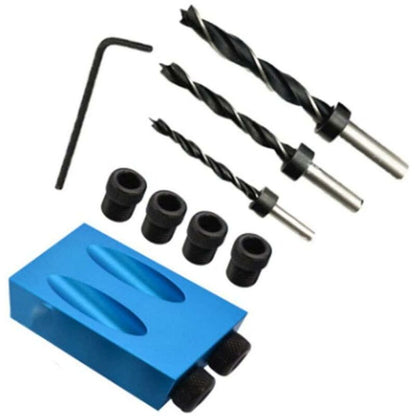 15 Degree Angle Drilling Kit For Wood With Guide Template Drill Bits And Holes 6/8/10Mm V1188-MS-227-2171