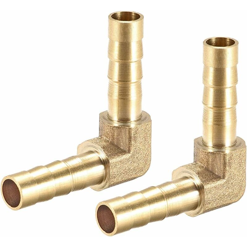 Map 2 pcs 6Mm Brass Barbed Hose Barb Fitting 90 Degree Elbow Tube Coupler V1188-MS-227-2173