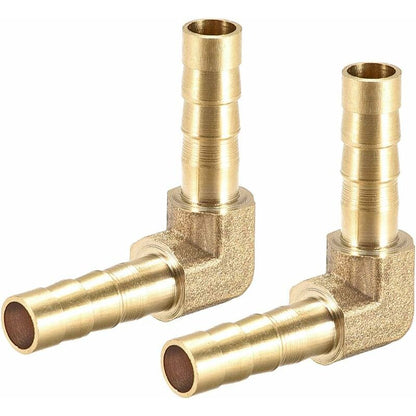 Map 2 pcs 6Mm Brass Barbed Hose Barb Fitting 90 Degree Elbow Tube Coupler V1188-MS-227-2173