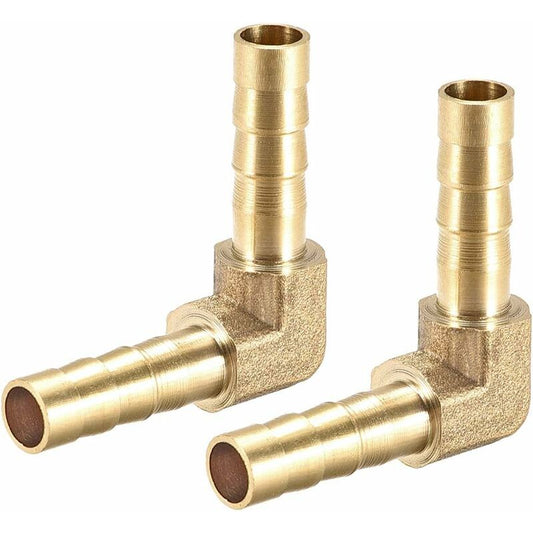 Map 2 pcs 6Mm Brass Barbed Hose Barb Fitting 90 Degree Elbow Tube Coupler V1188-MS-227-2173