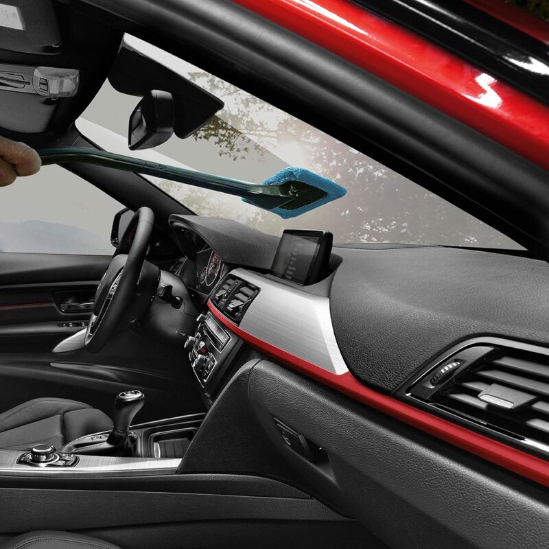 Interior Windshield Cleaner - Long Handle Car Windshield Cleaner Interior Windshield Cleaning Fog Moisture V1188-MS-227-2174