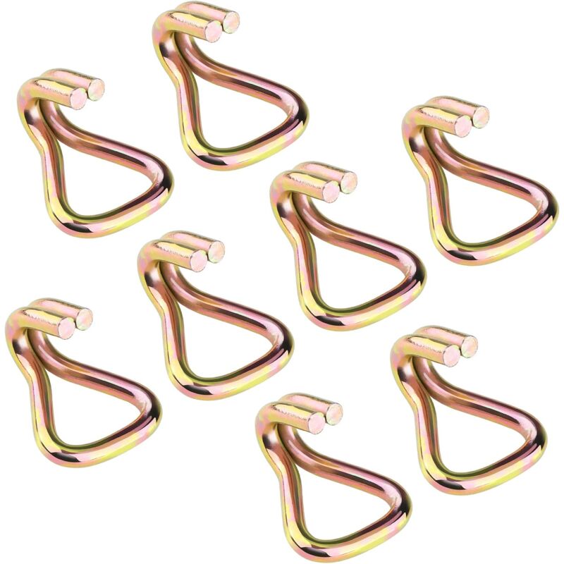 8X Heavy Duty Double J Hooks For Strap Maximum Breaking Strength 1000Kg V1188-MS-227-2177