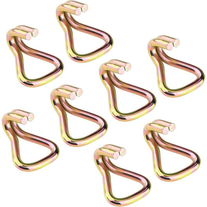 8X Heavy Duty Double J Hooks For Strap Maximum Breaking Strength 1000Kg V1188-MS-227-2177