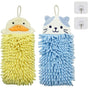 Cute Animal Hanging Hand Towel, Soft And Plush Microfiber Towel Quick Dry Absorbent Towels With Hanging Loop V1188-MS-227-2178