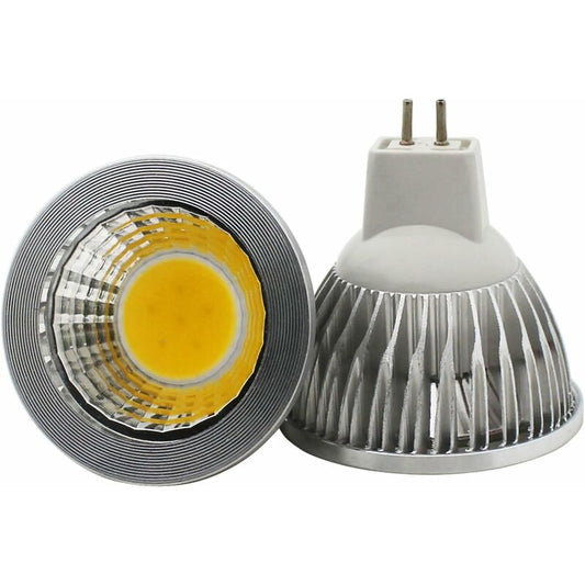 6 Units, Mr16/Gu5.3 Cob LED Bulb, 3W / 210Lm, Dc 12V, Warm White 2700K, Equivalent To 20W Halogen Bulb, V1188-MS-227-2186