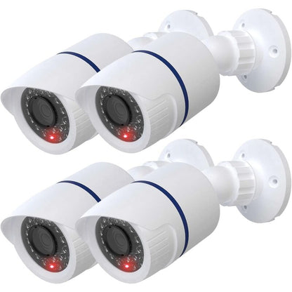 Dummy Dome Camera Simulated Fake Cctv Security Indoor Outdoor With LED Light, Security Alert Warning Sticker, V1188-MS-227-2189
