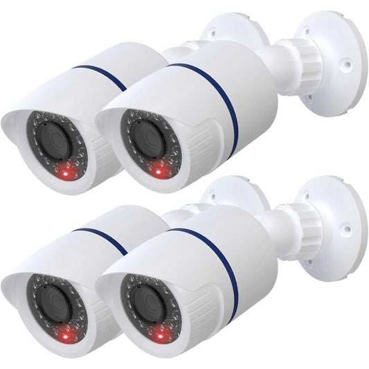Dummy Dome Camera Simulated Fake Cctv Security Indoor Outdoor With LED Light, Security Alert Warning Sticker, V1188-MS-227-2189