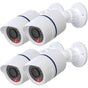 Dummy Dome Camera Simulated Fake Cctv Security Indoor Outdoor With LED Light, Security Alert Warning Sticker, V1188-MS-227-2189