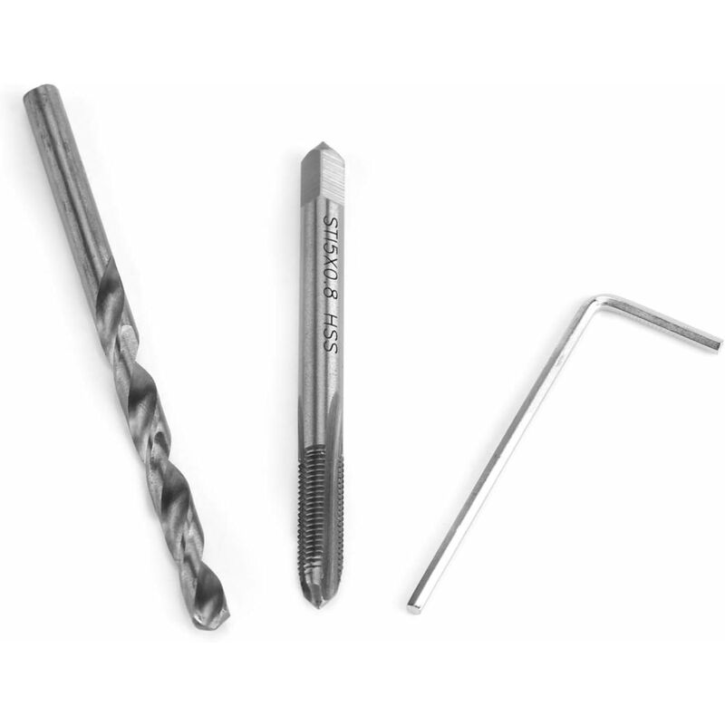 30 pcs M5/M6/M8 Thread Repair Insert Kit Hand Tool Set Compatible For Engine And Other Automotive Repair[M8] V1188-MS-227-2191