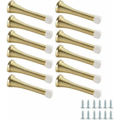12 Pack Spring Door Stops - Polished Brass V1188-MS-227-2198