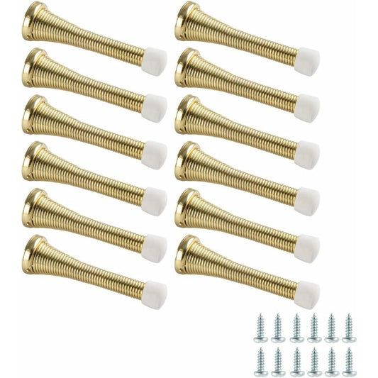 12 Pack Spring Door Stops - Polished Brass V1188-MS-227-2198