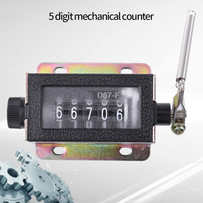 Digit Counter, Digit Display, D67-F 5 Digit Mechanical Reset Manual Stroke Tally Counter V1188-MS-227-2200