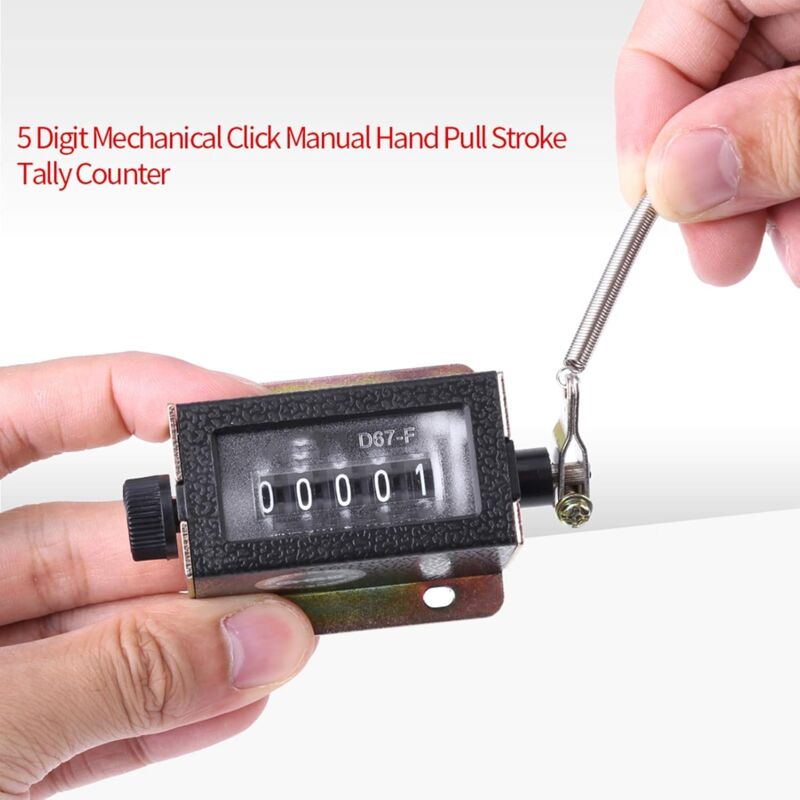Digit Counter, Digit Display, D67-F 5 Digit Mechanical Reset Manual Stroke Tally Counter V1188-MS-227-2200