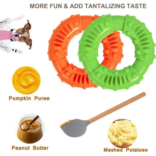 2 pcs Dog Chew Toys, Durable Rubber Ring Dog Toy, Dog Teeth Cleaning Toy For Large And Medium Dogs V1188-MS-227-2203