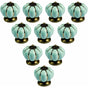 10 pcs Vintage European Style Ceramic Pumpkin Cabinet Knobs Dresser Cupboard Drawer Pull Handles Knobs, Light V1188-MS-227-2204