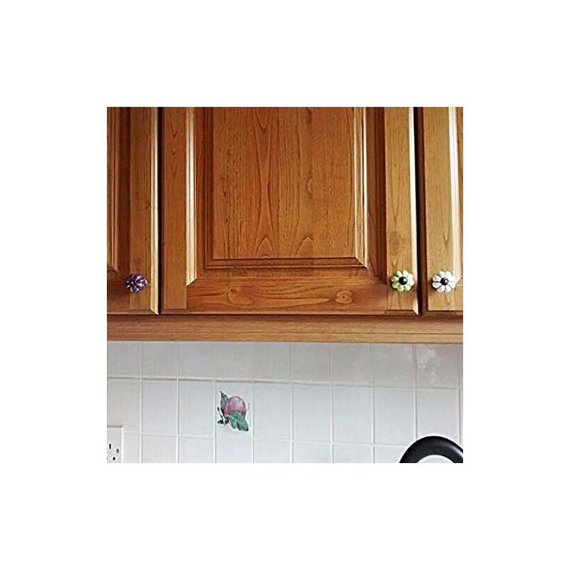 10 pcs Vintage European Style Ceramic Pumpkin Cabinet Knobs Dresser Cupboard Drawer Pull Handles Knobs, Light V1188-MS-227-2204