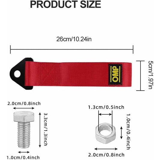 Car Tow ROpe,Racing Tow Strap,Auto Tow ROpes,Racing Tow ROpe,Nylon Tow ROpes,For Vehicle Front Rear Bumper,1Pc V1188-MS-227-2205