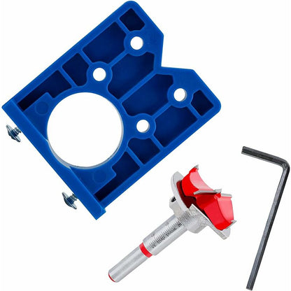 1 pcs Hinge Jig Drill Bit Sets, Hole Locator Bits, Drilling Jig For Hinges (35Mm Hinge Drilling Jig + Drill V1188-MS-227-2206
