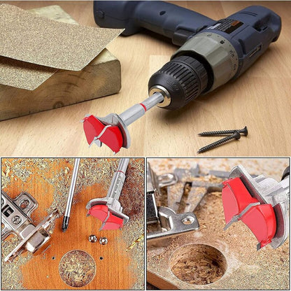 1 pcs Hinge Jig Drill Bit Sets, Hole Locator Bits, Drilling Jig For Hinges (35Mm Hinge Drilling Jig + Drill V1188-MS-227-2206