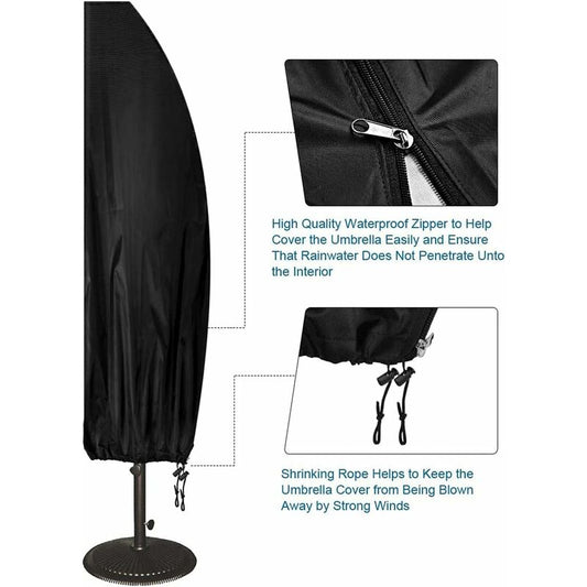Parasol Cover, Parasol Cover, Waterproof Garden Umbrella Cover, 265X40/70/50Cm/Anti-Uv, Wind, Discoloration, V1188-MS-227-2207