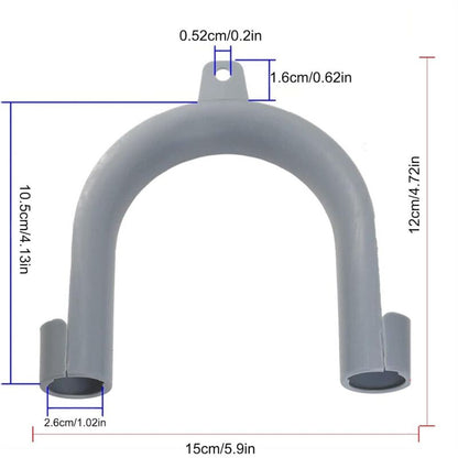 2 pcs Washing Machine Drain Hose Hooks - U Shape V1188-MS-227-2210
