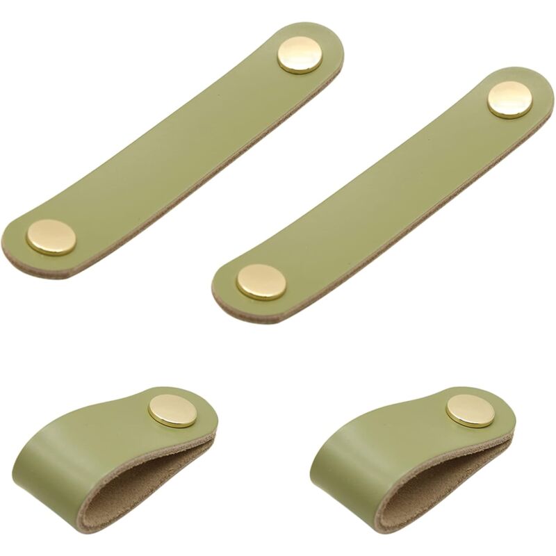 4 pcs Leather Handle Furniture Knobs Leather Handles Window Leather Door Knobs Wardrobe Door Knobs For V1188-MS-227-2213