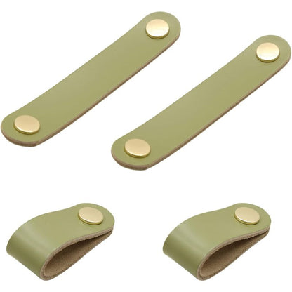 4 pcs Leather Handle Furniture Knobs Leather Handles Window Leather Door Knobs Wardrobe Door Knobs For V1188-MS-227-2213