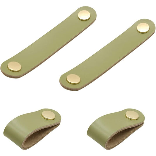 4 pcs Leather Handle Furniture Knobs Leather Handles Window Leather Door Knobs Wardrobe Door Knobs For V1188-MS-227-2213