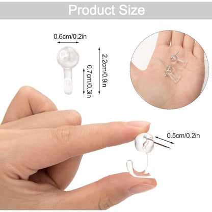 50 pcs Clear Push Pins Thumbtacks Hanging Hooks Plastic Wall Hooks For Cork Board Map Photos Calendar Home V1188-MS-227-2218