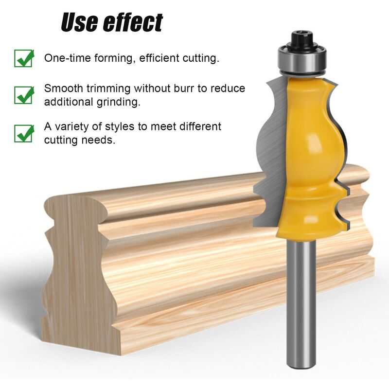 3 pcs 8Mm ROuter Bits, ROuter Bits, Woodworking Tools, Engraving Machines, Cutting Machine Tools, For Cutting V1188-MS-227-2225